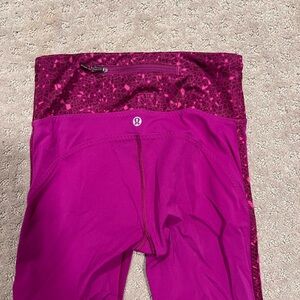 Magenta lulu leggings w pattern